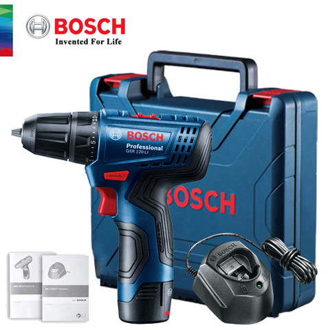 Оригинальный Bosch электродрель GSR120-LI 12V Перезаряжаемые аккумуляторная электрическая дрель многофункциональная, для домашнего использования, отвертка Мощность инструмент ► Фото 1/6