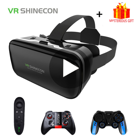 VR Shinecon 6,0 шлем виртуальной реальности очки 3 D 3d для iPhone Android смартфона умные виар игр смарт смартфонов дополненной видео ачки телефона компле... ► Фото 1/6
