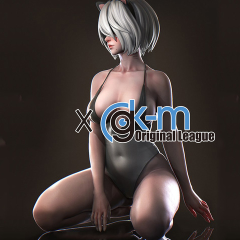 1/8 фигурки из смолы, модель NieR: Automata YoRHa No. 2 Тип B Catgirl GK, модель из смолы, кукла, привлекательная фигурка, модель, игрушки, неокрашенные ► Фото 1/6