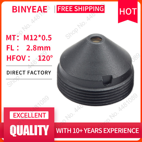 Линза BINYEAE M12 FL 2,8 мм ультратонкая линза для 1/3 CCD с F2.8 Mini CCTV HD 2,0 мегапиксельная линза для камер безопасности ► Фото 1/4