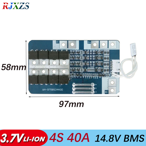 4S 21A/40A 16,8 V li-Ion BMS плата защиты батареи PCM с балансировкой для литий-ионного LicoO2 Limn2O4 18650 li батареи ► Фото 1/2