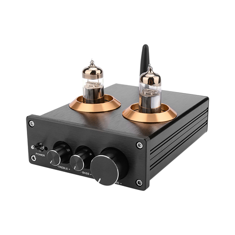 AIYIMA Buffer Hi-Fi 6J5 (обновленный 6J1) Bluetooth 4,2 5,0 ламповый усилитель, стереоусилитель с тройной передачей басов ► Фото 1/6