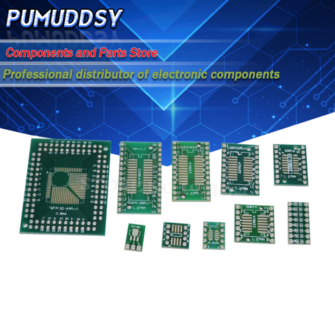 10 шт. печатная плата SMD поворачивается к DIP 0805 0603 0402 SOT23 SOP SSOP TSSOP 8 10 14 16 20 24 28 SMT к DIP адаптеру конвертер пластина ► Фото 1/4