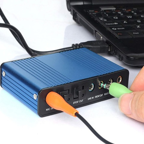 Новая внешняя 6-канальная звуковая карта 5,1 аудио USB, оптический адаптер для ноутбука, компьютера ► Фото 1/6