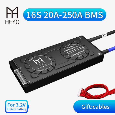 HEYO 3,2 В LifePo4 Lipo 16S 48 В 20A 40A 60A 100A 200A 18650 PCM Защитная плата батареи BMS PCBA сбалансированный Водонепроницаемый Электронный велосипед ► Фото 1/6