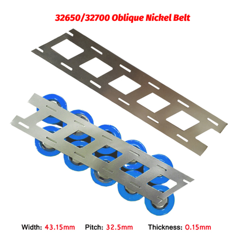 Полоски из чистого никеля с косыми рядами 99.93%, никелевая лента для литиевых батарей, используемая для соединения батарей 32650, без точечной сварки кронштейна ► Фото 1/1
