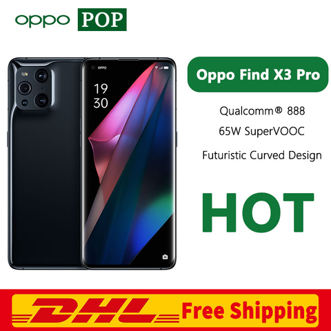 OPPO Find X3 Pro 5G мобильный телефон 6,7 дюймов Snapdragon 888 Octa Core 8GB Оперативная память 256 ГБ Встроенная память 65 Вт супер флэш-заряд в экран ► Фото 1/6