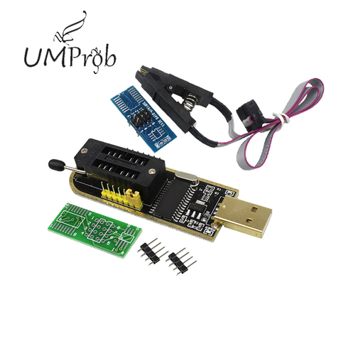 USB-программатор CH341 24 25 серия EEPROM, модуль программатора с флэш-BIOS + зажим SOIC8 SOP8 для проверки EEPROM 93CXX / 25CXX / 24CXX ► Фото 1/4