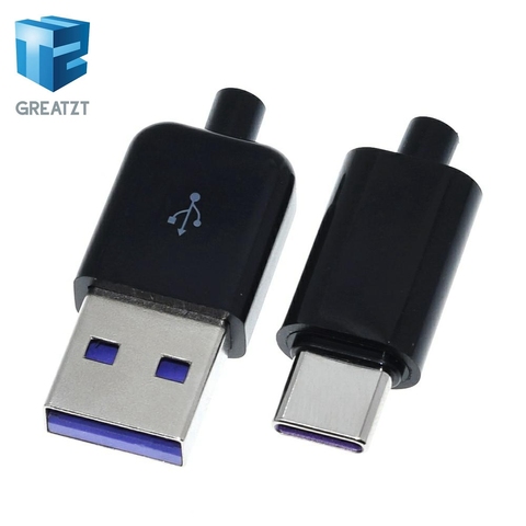 65 Вт 5А быстрая зарядка тип-c USB разъем для сварки с 6Pin PCB + тип A папа 6 Pin USB DIY OTG кабель для зарядки данных аксессуары ► Фото 1/5