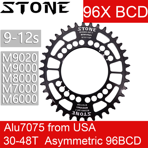Овальная Звездочка Stone 96 BCD для Shimano M6000 M7000 M8000 M9000 32t 34 36 40 42 44 48T, велосипедная зубчатая пластина 96bcd ► Фото 1/6