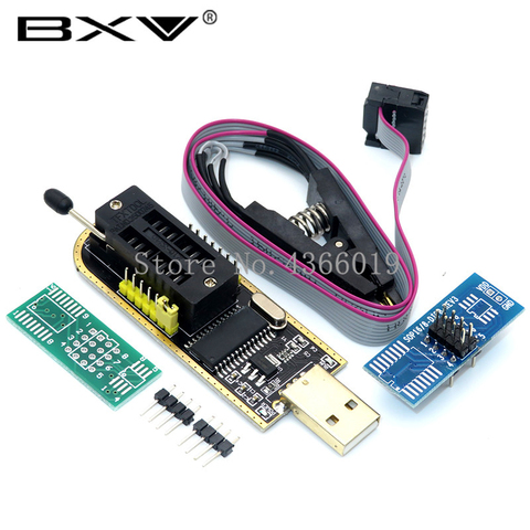 CH341A CH341 24 25 серия EEPROM Flash BIOS USB программатор модуль + SOIC8 SOP8 тестовый зажим для EEPROM 93CXX / 25CXX / 24CXX ► Фото 1/4