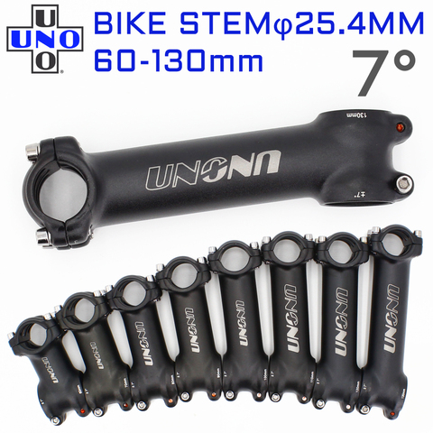 UNO рулевая колонка велосипеда MTB Горный Сверхлегкий вынос руля Алюминий AL6061 7 градусов дорожный велосипед стволовых 25,4*60/70/80/90/100/110/120/130 мм ► Фото 1/6