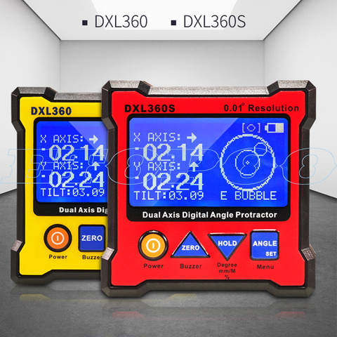 Цифровой транспортир DXL360/S/C V2, Инклинометр с двумя осями, измерительный прибор, линейка, измеритель высоты ► Фото 1/6