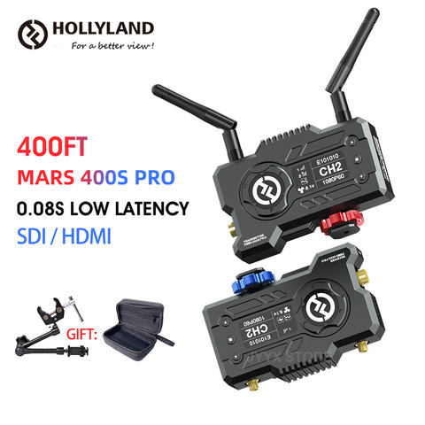 Hollyland Mars 400S Pro 400ft SDI HDMI Беспроводная система передачи видео приемник-передатчик 1080p для прямого эфира ► Фото 1/6