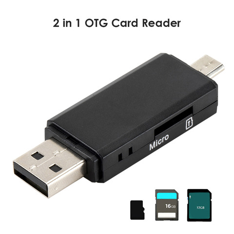 Micro USB OTG Кабель-адаптер Micro USB SD TF адаптер для телефона компьютера 2 в 1 OTG кардридер донгл USB 2,0 ► Фото 1/6