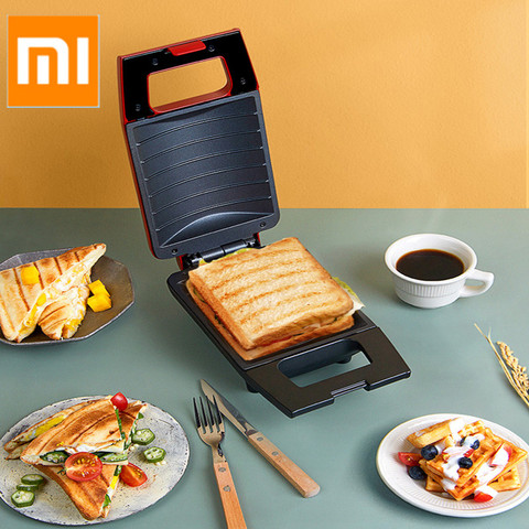Мини-машина для сэндвичей XIAOMI MIJIA PINLO, устройство для приготовления завтрака, мульти-вафли, Электрические духовки, горячие тарелки, хлеба, блинчиков, вафель ► Фото 1/6