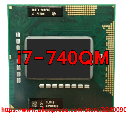 Оригинальный процессор lntel Core i7 740QM, 1,73 ГГц-2,93 ГГц, четырехъядерный процессор для мобильного телефона i7 740Q PGA988 SLBQG, процессор для ноутбука, бесплатная доставка ► Фото 1/1
