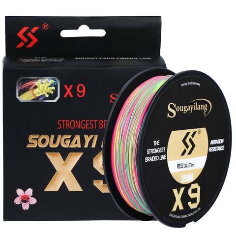 Sougayilang новая X9 рыболовная леска 150 м, 350 м, 550 м, Полиэтиленовая рыболовная леска, 9 нитей, обратная спиральная технология, многонитевая прочная... ► Фото 1/6