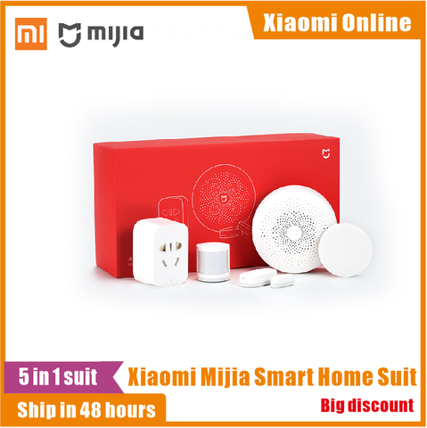 Комплект Xiaomi Mijia для умного дома, комплект для семейного костюма, ворота, окна, двери, датчики Тела, беспроводной переключатель Zigbee Mi 5 в 1, комплект безопасности ► Фото 1/6