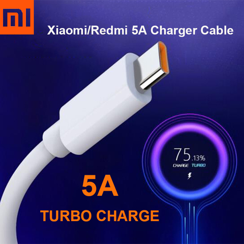 Оригинальный зарядный кабель Xiaomi 5A Turbo, быстрая зарядка, Тип C, USB линия для Mi 9 10 11 Pro 9Se CC9 Pro Note 10 Lite Redmi K30 Pro ► Фото 1/6