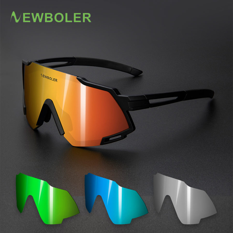 Солнцезащитные очки NEWBOLER мужские/женские ультралегкие, спортивные поляризационные очки с 5 линзами, UV400, для велоспорта, вождения ► Фото 1/6