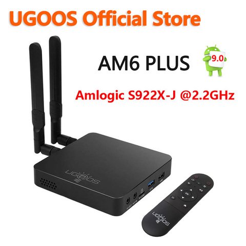 UGOOS AM6 Plus Android 9,0 Смарт ТВ коробка 4 Гб DDR4 32 Гб Amlogic S922X-J телеприставка 2,4G 5G Wifi 1000 м LAN 4K медиаплеер AM6 Pro ► Фото 1/6