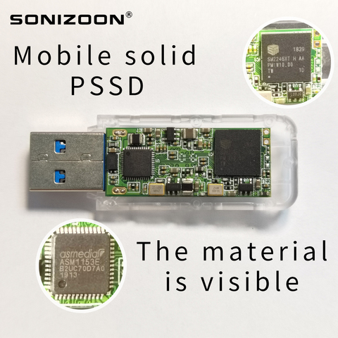 Внешний PSSD-накопитель SONIZOON, 64/128/256 ГБ, Портативный твердотельный накопитель для ПК, внешние твердотельные накопители USB, флеш-накопитель ► Фото 1/6