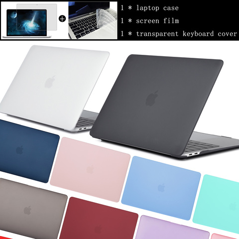 Новый чехол для ноутбука 2022 дюйма для MacBook Air A2179 Pro Retina 11 12 13 15 для Mac 13,3 15,4 16 дюймов с Touch Bar ID + чехол для клавиатуры ► Фото 1/6