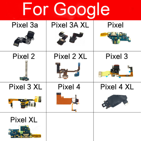 Зарядка через USB Порты и разъёмы гибкий кабель-лента для Google Pixel 2 3 3A 4 XL Зарядное устройство Порты и разъёмы заглушка для USB разъем платы гибкий кабель Замена печатной платы ► Фото 1/6