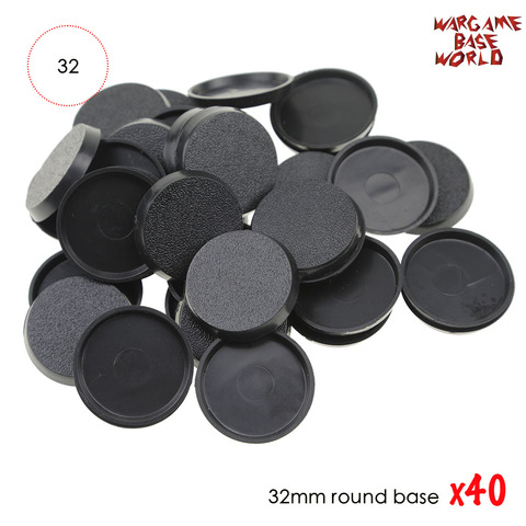 40 шт. 32 мм пластиковые круглые основы для миниатюрных моделей ► Фото 1/1