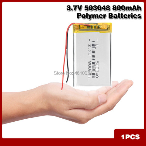 Аккумуляторная Литиевая полимерная батарея 3,7 В 503048 053048 800 мАч для MP3 MP4 Bluetooth GPS Беспроводная стереогарнитура планшетный аккумулятор ► Фото 1/6