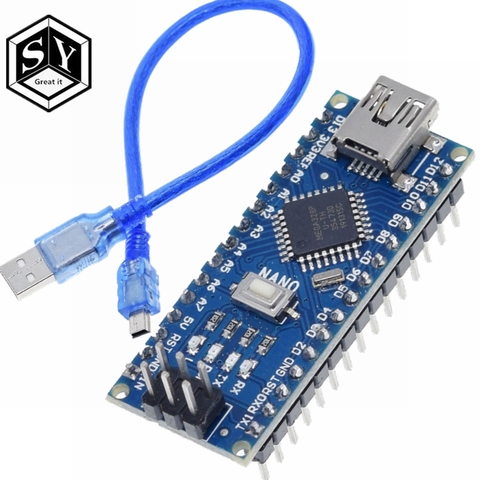 Контроллер Nano CH340 ATMEGA328 ATMEGA328P nano Mini USB с Загрузчиком для arduino, 1 шт. ► Фото 1/6