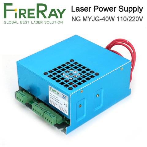 FireRay MYJG-40 CO2 лазерный источник питания 40 Вт 110 В/220 В для CO2 лазерной трубки высокого напряжения гравировальной резки ► Фото 1/6