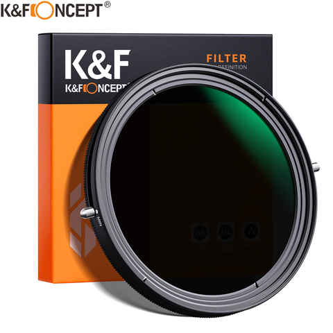 K & F Concept ND2-ND32 ND CPL фильтр объектива Регулируемый круговой поляризационный фильтр 2 в 1 переменный 49 мм 52 мм 58 мм 62 мм 67 мм 77 мм ► Фото 1/6