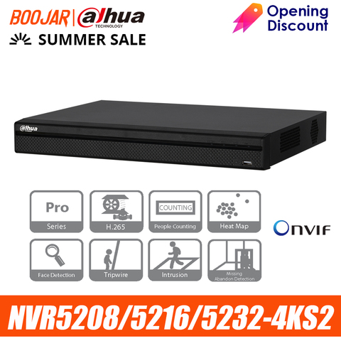 Оригинал dahua английская версия 4 к NVR NVR5208-4KS2 NVR5216-4KS2 NVR5232-4KS2 8/16/32 канальный сетевой видео Регистраторы H265 H264 ► Фото 1/3