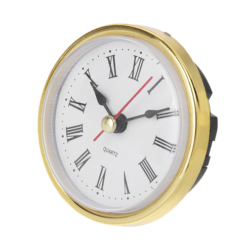 Часы Shellhard 2-1/2 дюйма (65 мм), кварцевые вставки с римскими цифрами, золотая отделка с белым лицом ► Фото 1/5