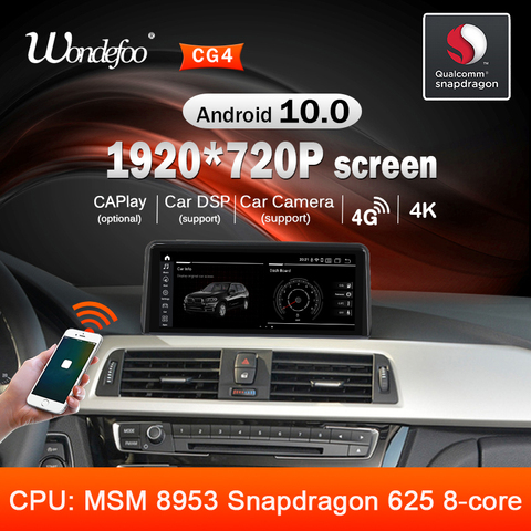 Автомагнитола snapdragon для BMW, мультимедийная стерео-система на Android 10, с GPS, видеоплеером, без DVD, для BMW 3 series, F30, F31, F34, 4 Series, F32, F33, F36, 1 Series, F20, F21, F23, типоразмер 2 DIN ► Фото 1/6
