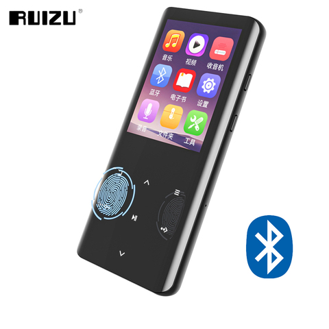 Mp3-плеер RUIZU D18, Bluetooth 5,0, 2,4 дюйма, TFT, цветной экран, мини mp3-плеер, портативный аудио 32 Гб с FM-радио, электронная книга, видео ► Фото 1/6