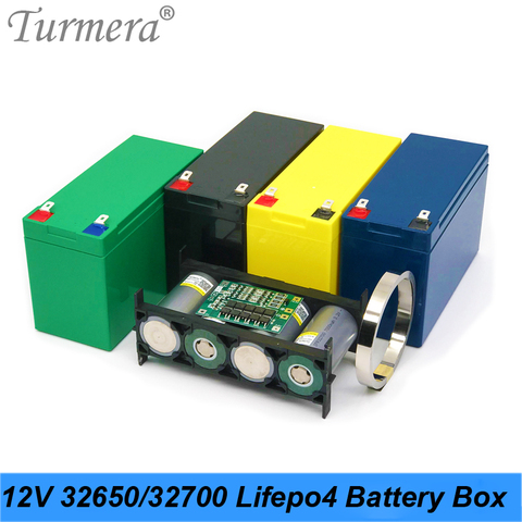 Коробка для хранения батарей Turmera 32650 32700 Lifepo4, фотоемкость 40 А, BMS с кронштейном 1x4 для беспрерывного источника питания солнечной батареи 12 в 7 ... ► Фото 1/6
