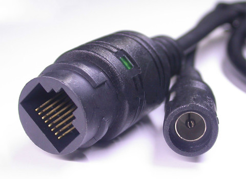 Кабель LAN для модуля платы IP-камеры видеонаблюдения (RJ45 / DC) стандартного типа без 4/5/7/8 проводов, 1 светодисветодиодный состояния ► Фото 1/2