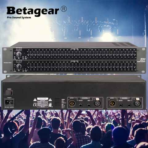 Betagear EQ231 графический эквалайзер, стерео эквалайзер, аудио EQ, профессиональное управление громкоговорителем, двойной процессор EQ 31 полоса ► Фото 1/6