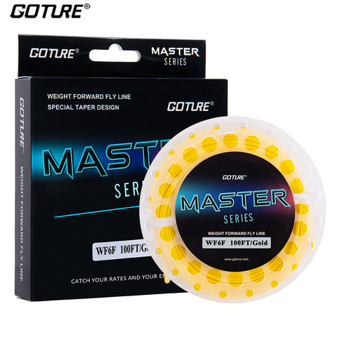 Goture MASTER леска для ловли нахлыстом 90 футов/100 футов, Вес вперед, плавающая леска для ловли окуня, форели, рыболовные аксессуары, снасти ► Фото 1/6