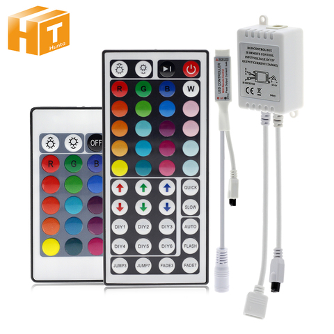 Светодиодный контроллер RGB DC12V Mini 44/24 Key, ИК-пульт дистанционного управления для светодиодных лент 3528 5050 RGB ► Фото 1/6