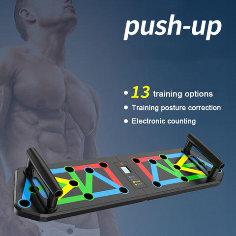 13 в 1 электронная доска с подсчетом Push-up, многофункциональная стойка для Push UP, тренировочная доска, оборудование для мышц, тренировок, тренажерного зала, фитнеса ► Фото 1/6