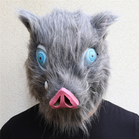 Маскарадный костюм для взрослых с головой свиньи дикого кабана
