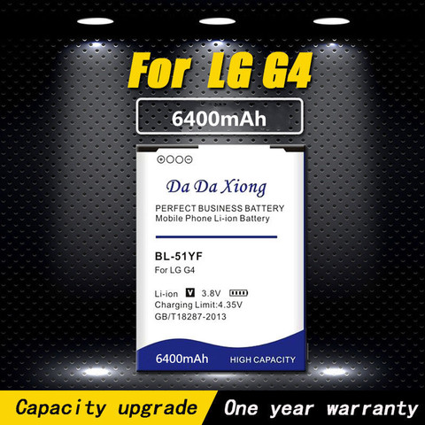 Высококачественная аккумуляторная батарея 6400 мАч для телефона LG G4 H815 H818 H819 VS999 F500 F500S F500K F500L H811 V32 ► Фото 1/4