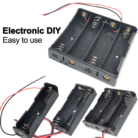 Новый 18650 Мощность банк чехол s 1X 2X 3X 4X 18650 Батарея Держатель Коробка Для Хранения Чехол для детей 1, 2, 3, 4, слот контейнер для батарей с провод ► Фото 1/6