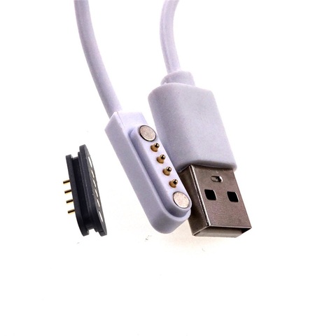 2 набора, магнитный разъем Pogo pin, 4-контактный USB-кабель для зарядки и передачи данных, штекер типа A, 600 мм, гнездовой магнит PCB, 4 позиции, контак... ► Фото 1/6
