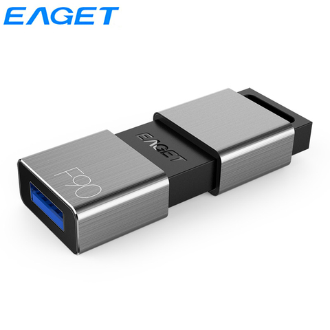 Eaget USB 3,0 высокоскоростной флеш-накопитель 256 ГБ 128 Гб 64 ГБ 32 ГБ портативный накопитель ударопрочный металлический чехол USB 3,0 Флешка F90 ► Фото 1/6