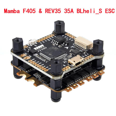 Контроллер полета Mamba F405 & REV35 35A BLheli_S 2-6S 4 в 1 ESC встроенный датчик тока бесщеточный ESC Dshot600 для радиоуправляемой модели ► Фото 1/6